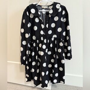 Tucker+Tate Black and White Polka Dot Dress
